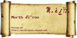 Morth Áron névjegykártya